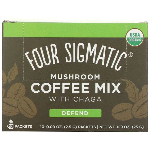 Four Sigmatic, Cordyceps Mushroom Coffee, 10 ct, 0.09 oz Each