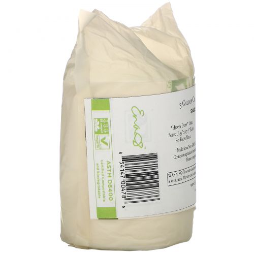 Earth's Natural Alternative, 3 Gallon Compostable Bag, 80 Bags