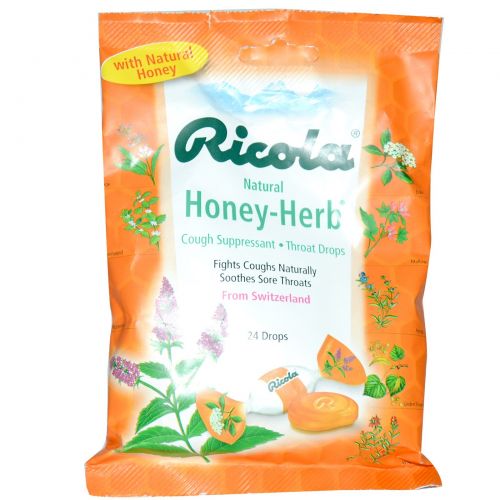 Ricola, Натуральный мед из трав, 24 капли