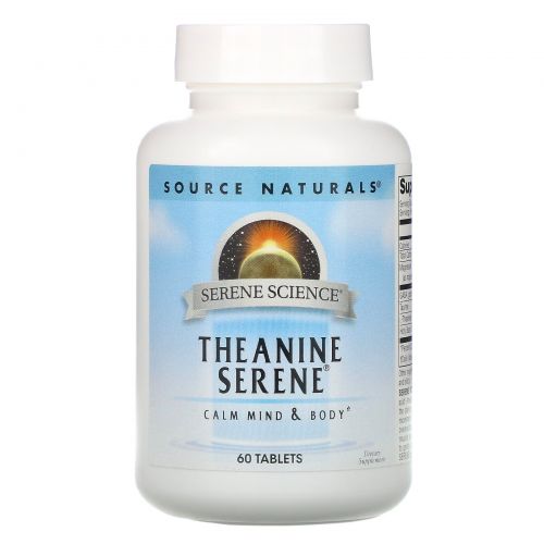 Source Naturals, Теанин Серен, 60 таблеток