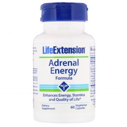 Life Extension, Адреналиновая энергетическая формула, 60 вегетарианских капсул