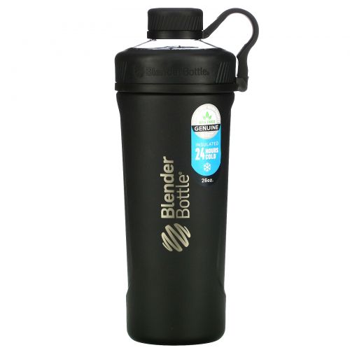 Blender Bottle, Blender Bottle Radian, нержавеющая сталь с теплозащитным покрытием, матовый черный, 26 унций