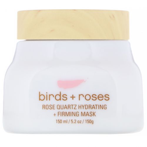 O'o Hawaii, Birds + Roses, увлажняющая и укрепляющая маска с розовым кварцем, 150 г (5,2 унции)