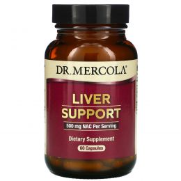 Dr. Mercola, "Поддержка печени" из серии "Премиум-добавки", пищевая добавка с ацетилцистеином для здоровья печени, 60 капсул