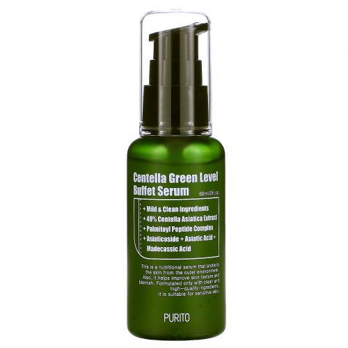 Purito, Centella Green Level Buffet Serum, 2 fl oz (60 ml)