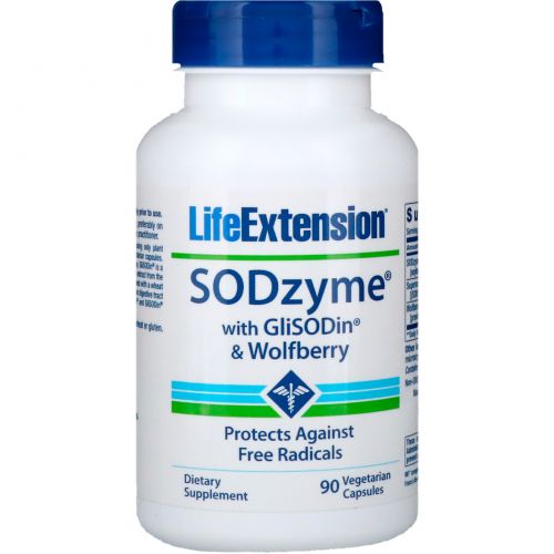 Life Extension, SODzyme с GliSODin и снежноягодником западным, 90 капсул в растительной оболочке