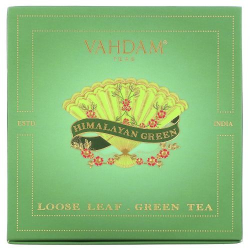 Vahdam Teas, рассыпной зеленый чай, подарочный набор гималайского зеленого чая, 1 жестяная коробка