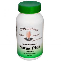 Christopher's Original Formulas, Формула против синусита, 475 мг, 100 вегетарианских капсул