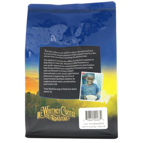 Mt. Whitney Coffee Roasters, Costa Rica Estate Tarrazu, жарка Medium Plus, кофе в зернах, 12 унц. (340 г.)