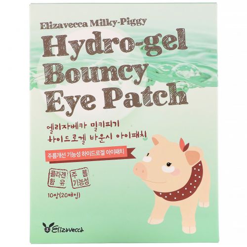 Elizavecca, Milky Piggy, гидрогелевые патчи для глаз, 10 пар