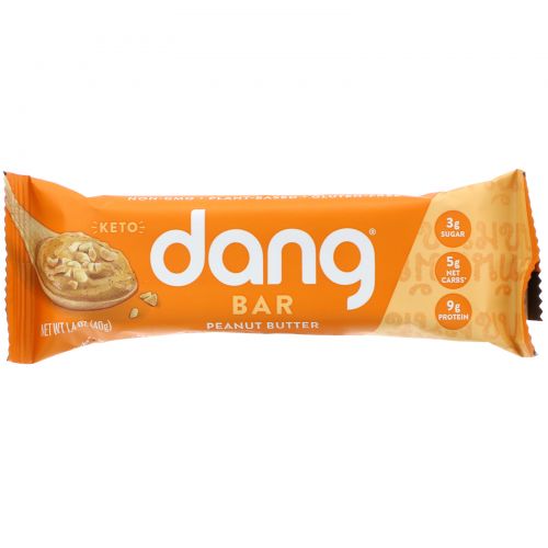 Dang, Keto Bar, Peanut Butter, 12 Bars, 1.4 oz (40 g) Each