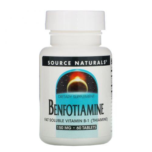 Source Naturals, Бенфотиамин, 150 мг, 60 таблеток