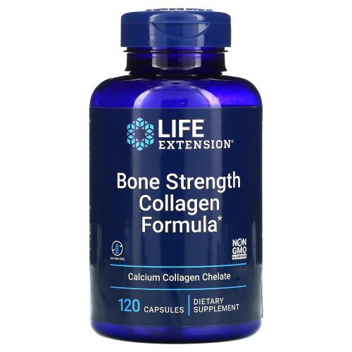 Life Extension, Bone Strength Formula With KoAct, состав для укрепления костей с комплексом KoAct, 120 капсул