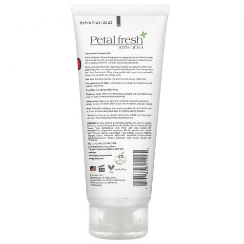 Petal Fresh, Botanicals Aloe &  Pomeganate Clay Facial Masque, 7.oz