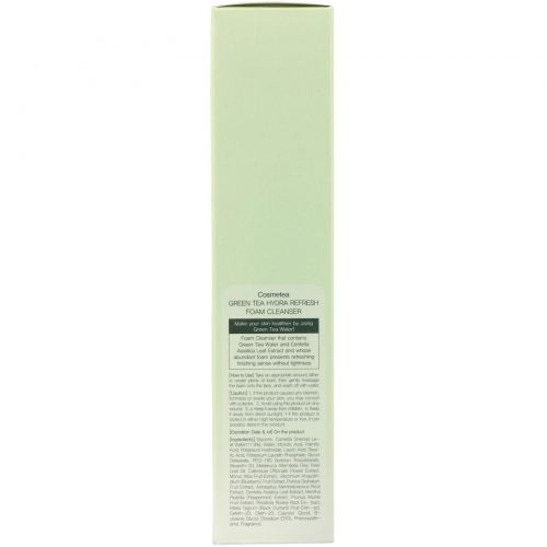 Cosmetea, Green Tea, Hydra Refresh Foam Cleanser, 4.23 fl oz (120 ml)