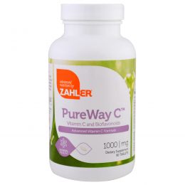 Zahler, PureWay C, улучшенный витамин C, 1000 мг, 90 таблеток