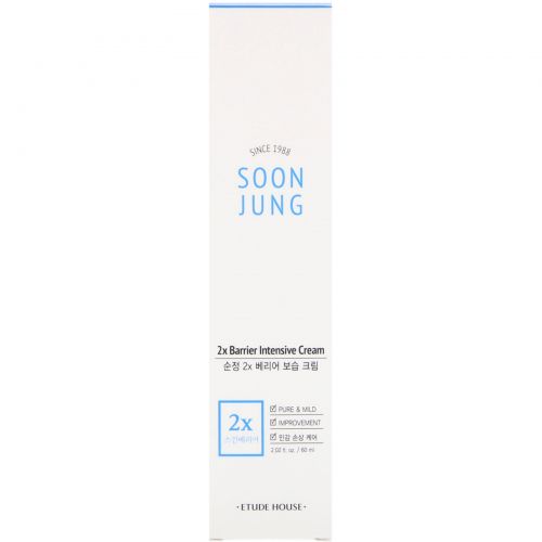 Etude House, Soon Jung, 2x Barrier Intensive Cream, 2.02 fl oz (60 ml)