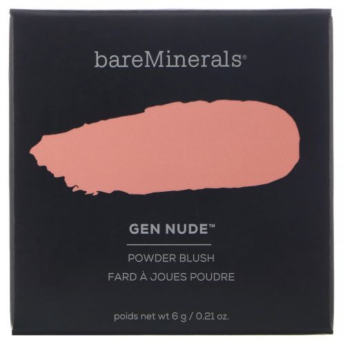 bareMinerals, Gen Nude, пудровые румяна, оттенок «Розовый к лицу», 6 г