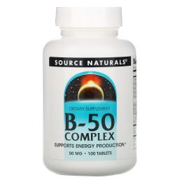 Source Naturals, Комплекс B-50, 50 мг, 100 таблеток