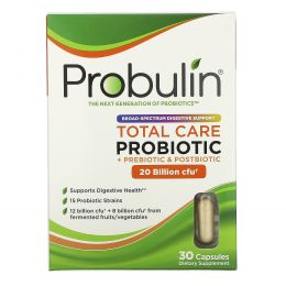 Probulin, Total Care Probiotic, 20 Billion CFU, 30 Capsules