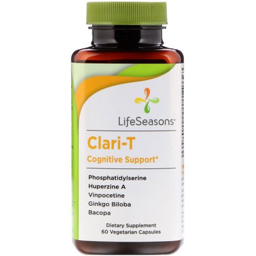 LifeSeasons, Когнитивная поддержка Clari-T, 60 вегетарианских капсул