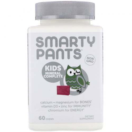 SmartyPants, Kids Mineral Complete, мультиминералы, смесь ягод, 60 жевательных пастилок