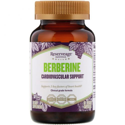 ReserveAge Nutrition, Berberine, Cardiovascular Support, 60 Veggie Capsules