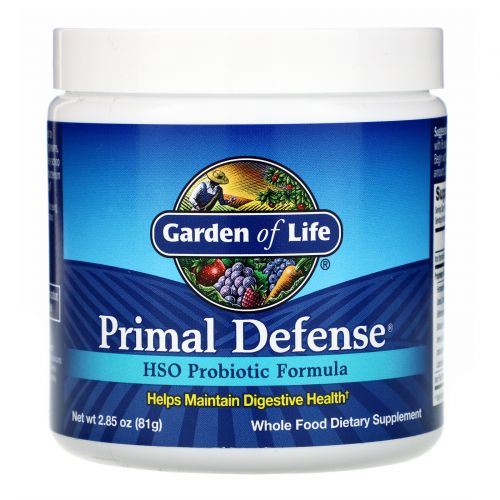 Garden of Life, Первичная защита, порошок, пробиотическая формула с HSO (гомеостатическими почвенными организмами), 2.86 унций (81 г)