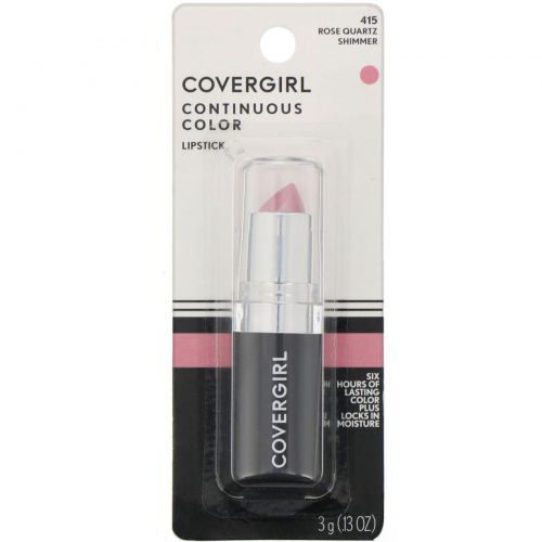 Covergirl, Continuous Color, губная помада, оттенок 415 «Розовый кварц», 3 г (0,13 унции)