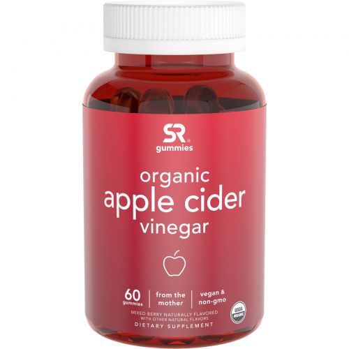 Sports Research, Organic Apple Cider Vinegar with the Mother, Natural Apple , 60 Gummies