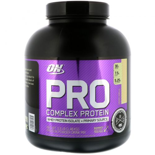 Optimum Nutrition, Pro Complex, изолят и гидролизованные белки, сливочная ваниль, 3,35 фунта (1,52 кг)