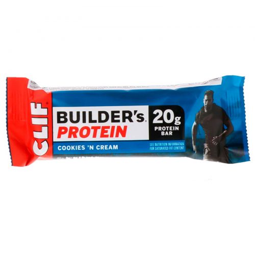 Clif Bar, Батончики Builder с 20 г белка, печенье с кремом, 12 батончиков, 2,4 унции (68 г) каждый