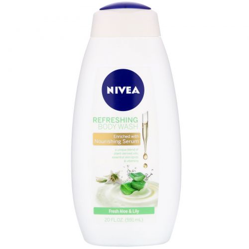 Nivea, Освежающий гель для душа, алоэ вера и лилия, 591 мл (20 жидк. унций)