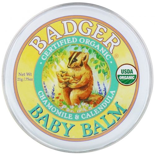 Badger Company, Детский бальзам, ромашка и календула, 0,75 унции (21 г)