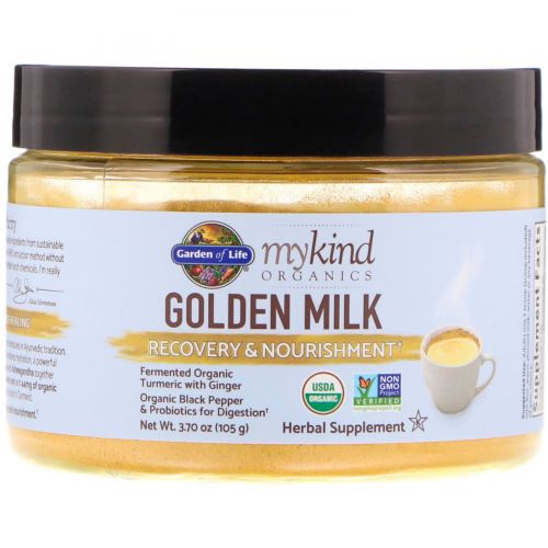 Garden of Life, MyKind Organics, Golden Milk, Recovery & Nourishment, 3.7oz (105 g)
