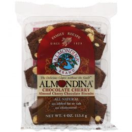 Almondina, Шоколадная вишня, шоколадное печенье с миндалем и вишней, 4 унц. (113,4 г)