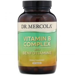 Dr. Mercola, Комплекс витаминов группы B с бенфотиамином, 180 капсул