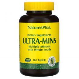 Nature's Plus, Ультра-мины, разные минералы с цельными пищевыми продуктами, 180 таблеток