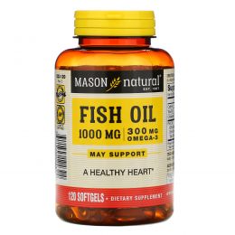 Mason Natural, Omega-3 Fish Oil, 1000 mg, 120 Softgels