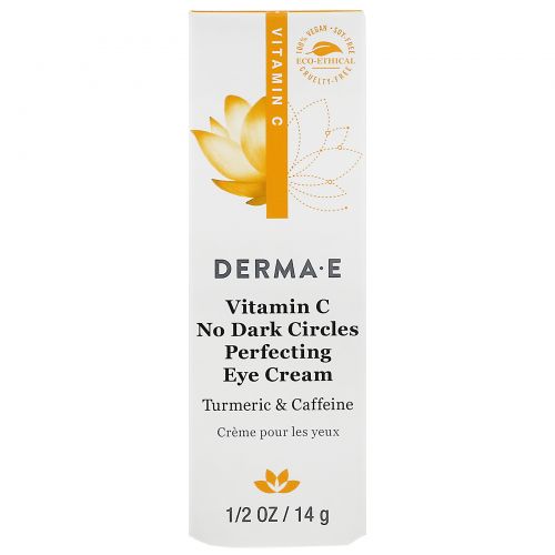 Derma E, Vitamin C, No Dark Circles Perfecting Eye Cream, 0.5 oz (14 g)