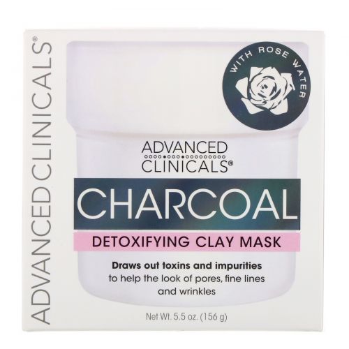 Advanced Clinicals, Charcoal, Detoxifying Clay Mask, 5.5 oz (156 g)