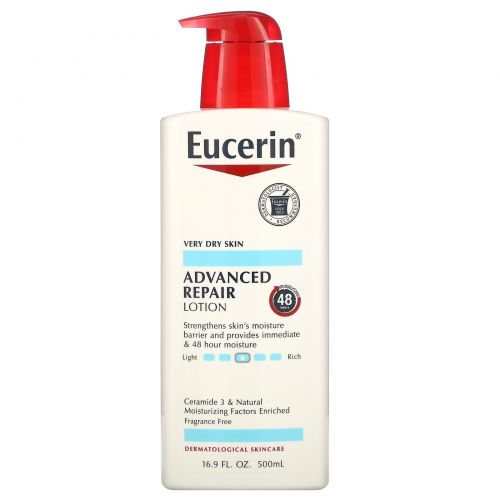 Eucerin, Инновационное восстановление, легкий лосьон, без запаха, 16.9 ж. унций (500 мл)