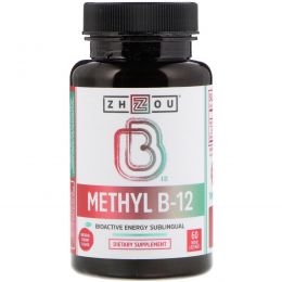 Zhou Nutrition, Methyl B-12, Bioactive Energy Sublingual, 60 Micro Lozenges