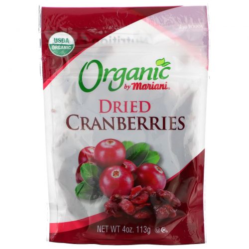 Mariani Dried Fruit, Organic, Dried Cranberries, 4 oz ( 113 g)