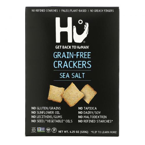 Hu, Grain-Free Crackers, Sea Salt, 4.25 oz (120 g)