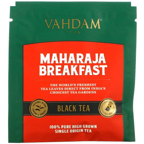 Vahdam Teas, Maharaja Breakfast Black Tea, 15 Tea Bags, 1.06 oz (30 g)