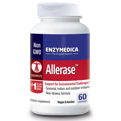 Enzymedica, Allerase, 60 капсул