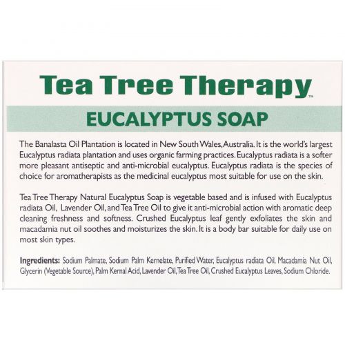 Tea Tree Therapy, Эвкалиптовое мыло, брусок 3,5 унции (99,2 г)