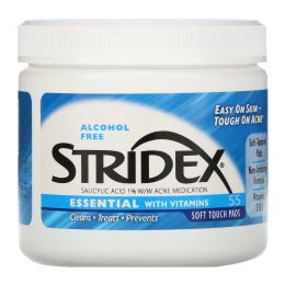 Stridex, Single-Step Acne Control, не содержащие спирта , 55 мягких накладок, 4.21 в каждой