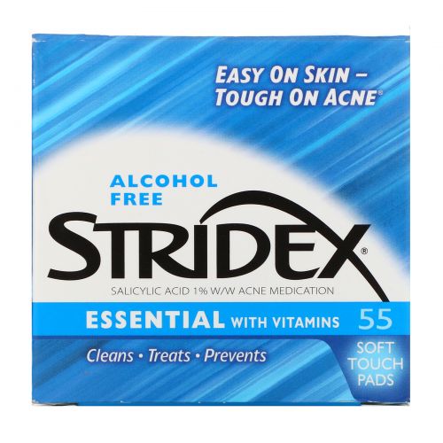 Stridex, Single-Step Acne Control, не содержащие спирта , 55 мягких накладок, 4.21 в каждой